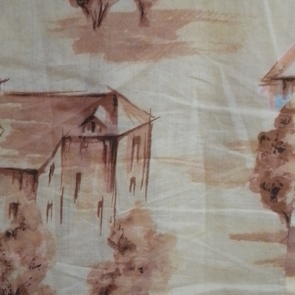 C1💐Anne Klein 6 sleeveless sheer house/tree pattern top - Picture 8 of 8